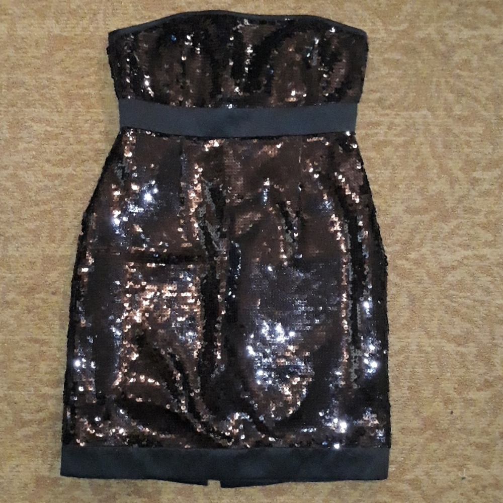 ⚫️Strapless Sequins Dress